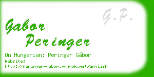 gabor peringer business card